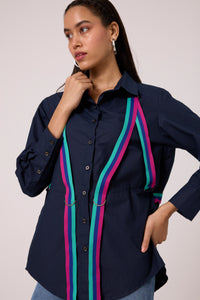 Noele Shirt - Navy Blue