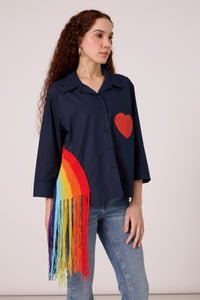 Rainbow Shirt - Navy Blue