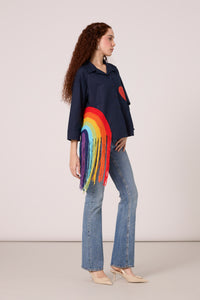 Rainbow Shirt - Navy Blue