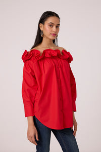 Gia Shirt - Paprika Red