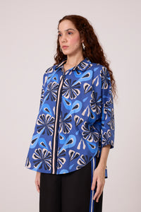 Lexy Shirt - Blue Floral