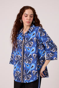 Lexy Shirt - Blue Floral