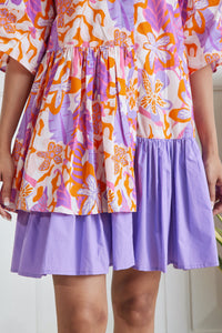 Natalie Dress - Orange Tropical