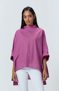 Cameron Top - Red Purple Stripe