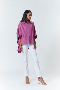 Cameron Top - Red Purple Stripe