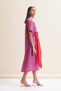 MIA Dress - Red Purple Stripe