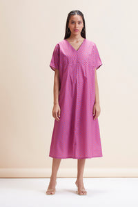 MIA Dress - Red Purple Stripe