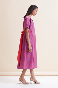 MIA Dress - Red Purple Stripe