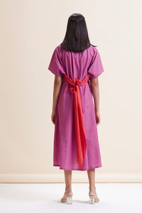 MIA Dress - Red Purple Stripe